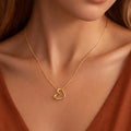 18K gold plated stainless steel necklace featuring a dainty heart pendant by Kogi Jewelry.