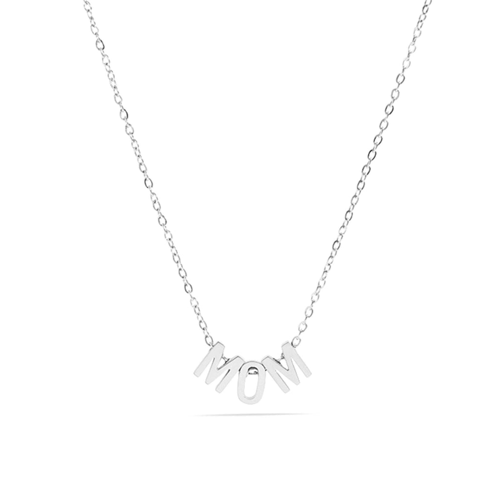 Silver Mom Necklace with MOM pendant by KŌGI Jewelry